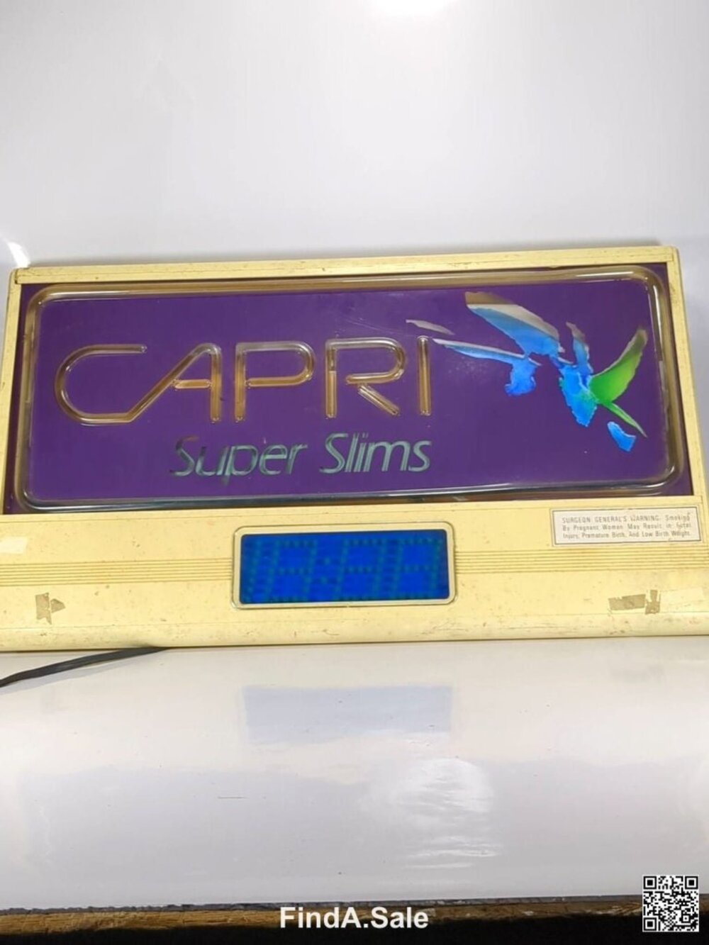 CAPRI Super Slims Vintage Electric Sign, 1990